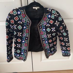 Glamorous colorful mirror embroidered jacket size6